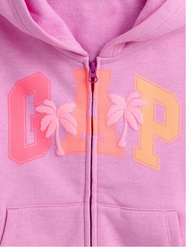 GAP Detská mikina s logom a fleece GAP