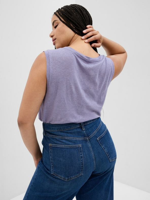 GAP Ľanový top bez rukávov GAP