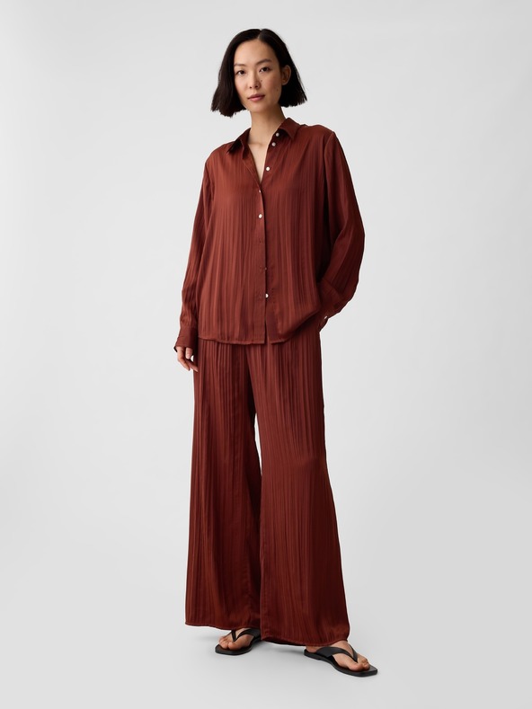 GAP Saténová košeľa Boyfriend GAP