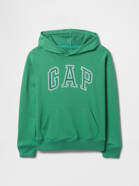 GAP Detská mikina s logom a fleece GAP