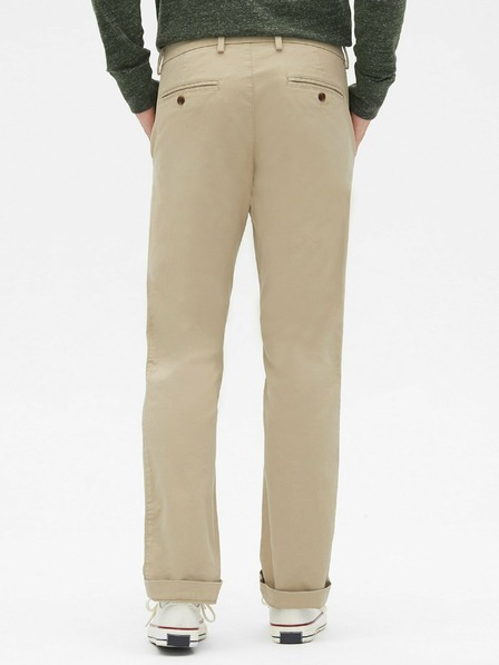 GAP Nohavice essential khaki straight fit GapFlex GAP