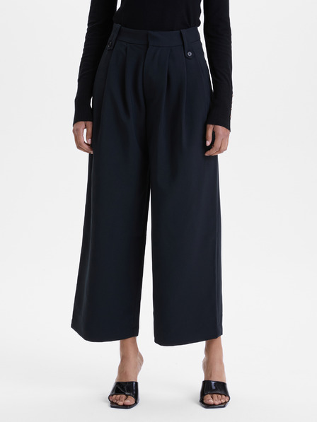 Orsay Čierne dámske široké nohavice ORSAY