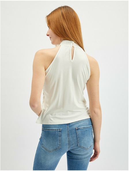 Orsay Krémová dámska čipkovaná blúzka ORSAY