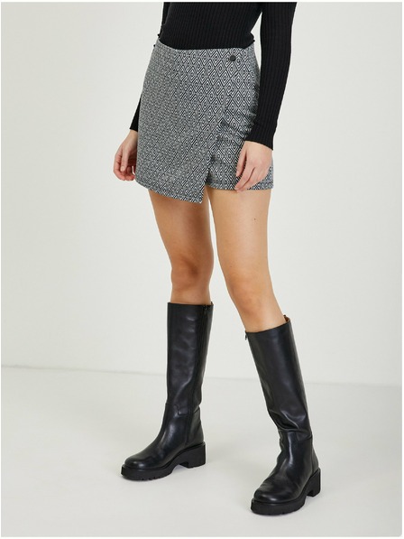 Orsay Čierna dámska vzorovaná sukňa/šortky ORSAY
