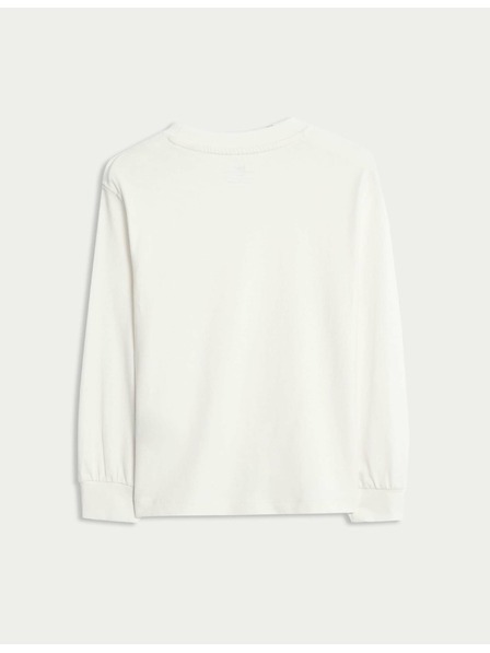 Marks & Spencer Tričko z čistej bavlny s dlhým rukávom, (2–8 rokov) Marks & Spencer biela
