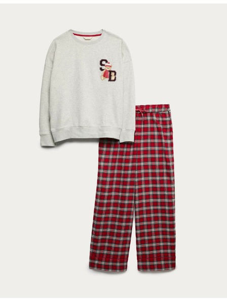 Marks & Spencer Rodinná vianočná pyžamová súprava s motívom Spencer Bear™ Marks & Spencer sivá