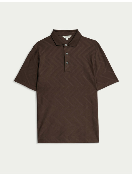 Marks & Spencer Polotričko s geometrickým potlačou, zo 100% bavlny Marks & Spencer hnedá