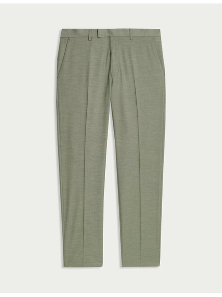 Marks & Spencer Oblekové nohavice úzkeho strihu Marks & Spencer zelená