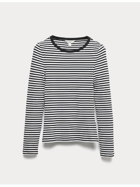 Marks & Spencer Žebrovaný top s vysokým podielom bavlny Marks & Spencer biela