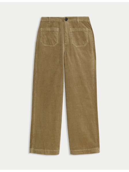 Marks & Spencer Menčestrové nohavice so širokými nohavicami Marks & Spencer hnedá