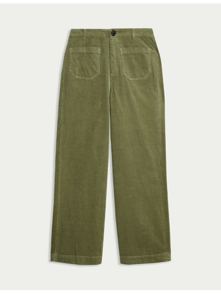 Marks & Spencer Menčestrové nohavice so širokými nohavicami Marks & Spencer zelená