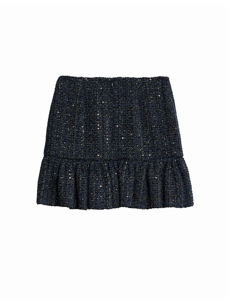 Marks & Spencer Nazbieraná minisukňa z lurexu s trblietkami Marks & Spencer námorná modrá