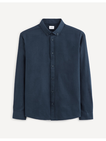 Celio Tmavomodré pánske tričko Celio Waffle