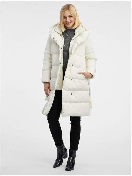 Orsay Krémový dámsky páperový kabát ORSAY