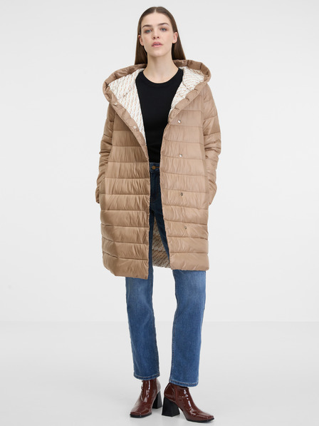 Orsay Hnedý dámsky prešívaný kabát ORSAY