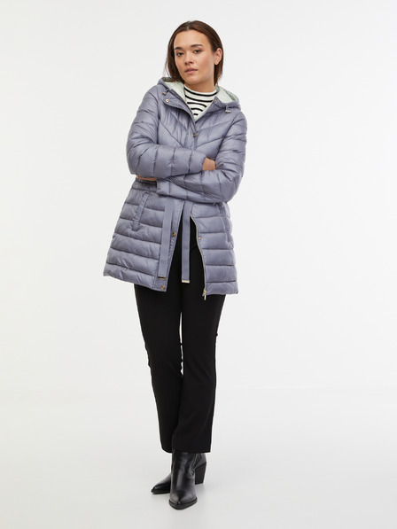 Orsay Šedý dámsky zimný prešívaný kabát ORSAY