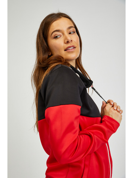 Sam 73 Čierno-červená dámska mikina na zips SAM73 Octans