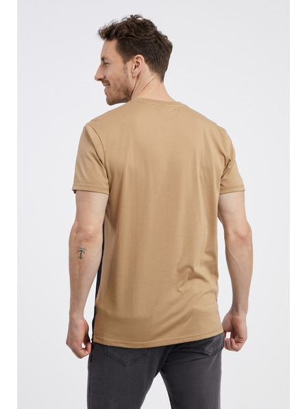 Sam 73 Čiernohnedé pánske tričko SAM 73 Seamus