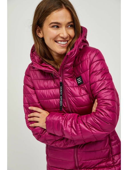 Sam 73 Tmavoružový dámsky prešívaný kabát SAM 73