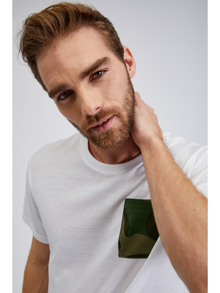 Sam 73 Biele pánske tričko SAM 73 Sean