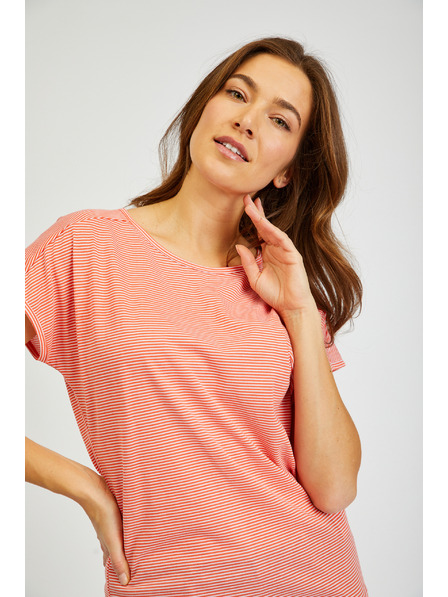 Sam 73 Oranžové dámske pruhované tričko SAM 73 Celeste