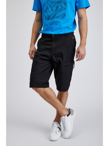 Sam 73 Čierne pánske šortky SAM73 Cygnus