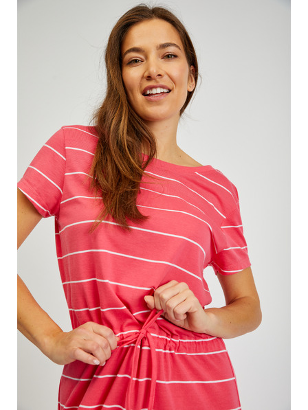 Sam 73 Červené dámske pruhované šaty SAM73 Columba