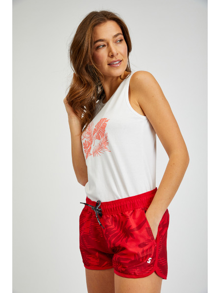 Sam 73 Červené dámske vzorované šortky SAM 73 Pisces