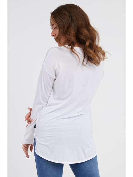 Sam 73 Biele dámske tričko s dlhým rukávom SAM 73 Sherri