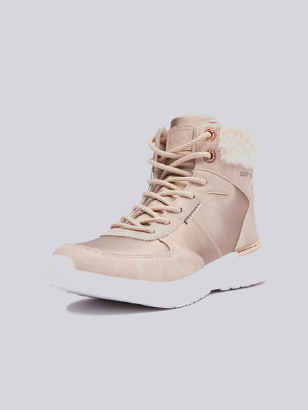 Sam 73 Svetloružové dámske zimné členkové topánky so semišovými detailmi SAM 73 Antlia