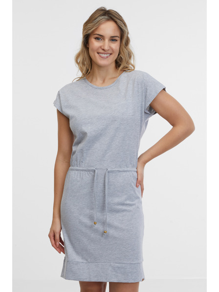 Sam 73 Svetlošedé dámske pruhované šaty SAM 73 Esperanza