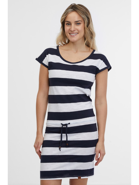 Sam 73 Bielo-modré dámske pruhované šaty SAM 73 Reyna