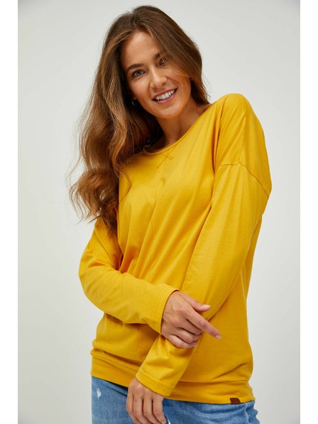 Sam 73 Žlté dámske základné tričko s dlhým rukávom SAM 73 Azuka