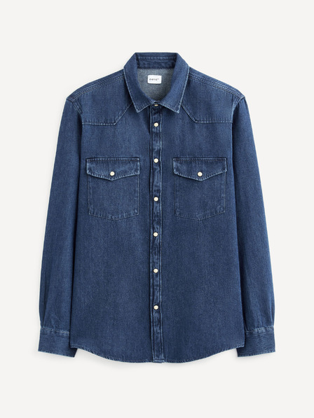 Celio Tmavomodrá košeľa Celio Sarevient