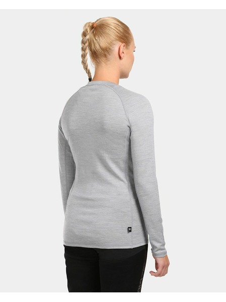 Kilpi Dámske funkčné tričko s dlhým rukávom Kilpi MAVORA TOP-W Svetlo sivé