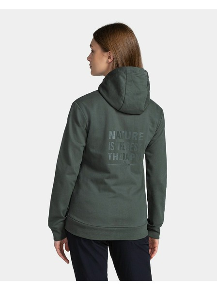 Kilpi Dámska bavlnená mikina Kilpi BERY-W Tmavozelená