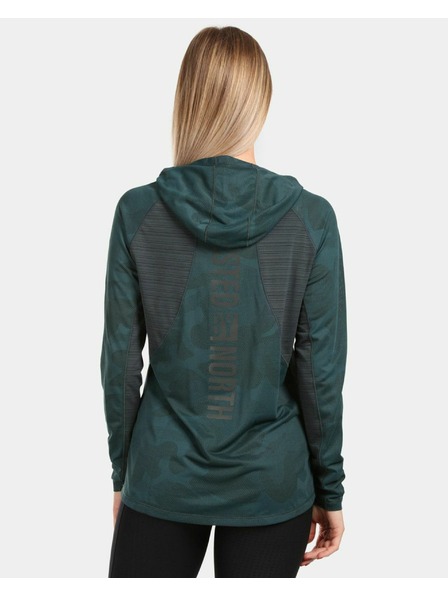 Kilpi Dámska bežecká mikina Kilpi AILEEN-W Tmavozelená