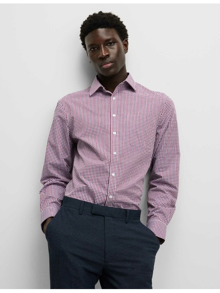 Marks & Spencer Kárované košele normálneho strihu na ľahké žehlenie, 2 ks Marks & Spencer červená