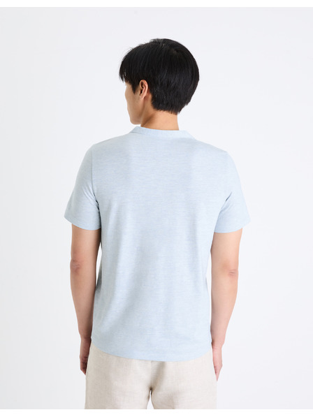 Celio Svetlomodré pánske tričko Celio henley Cegeti