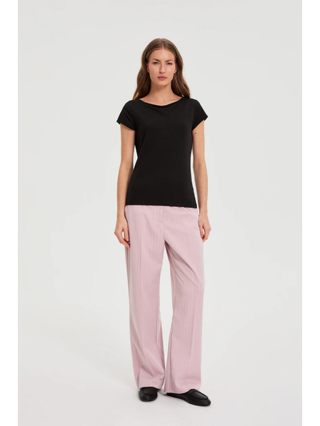 Moodo Bavlnené tričko čierne Moodo