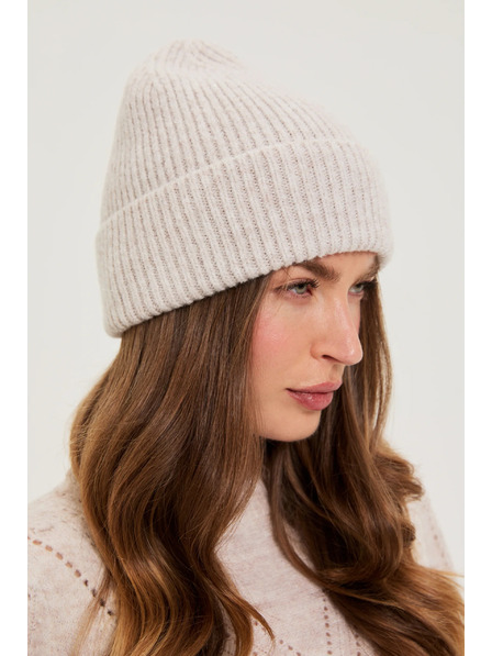 Moodo Čiapka s flitrami béžová Moodo