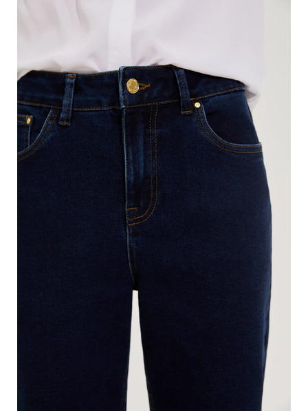 Moodo Hladké džínsy tmavé modré Moodo