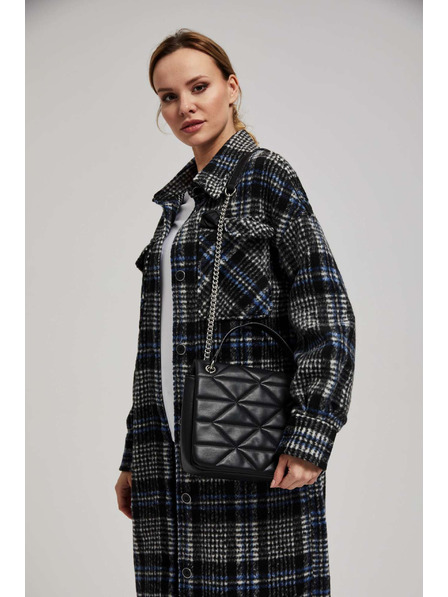 Moodo Prešívaná kabelka s nastaviteľnou rukoväťou čierna Moodo