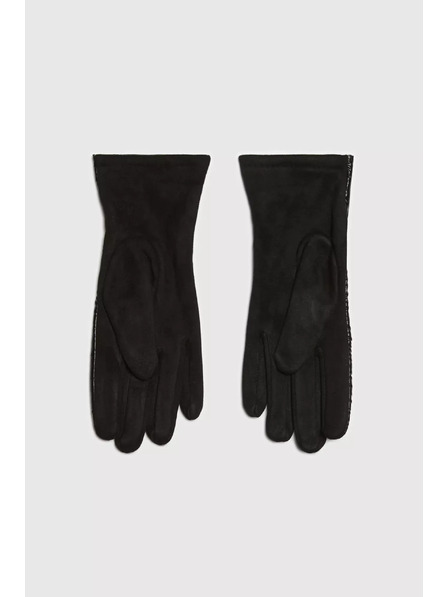 Moodo Prešívané rukavice čierne Moodo