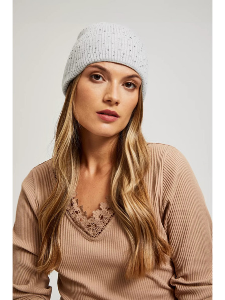 Moodo Pletená sivá čiapka Moodo
