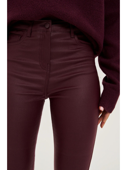 Moodo Voskované vínové nohavice Moodo