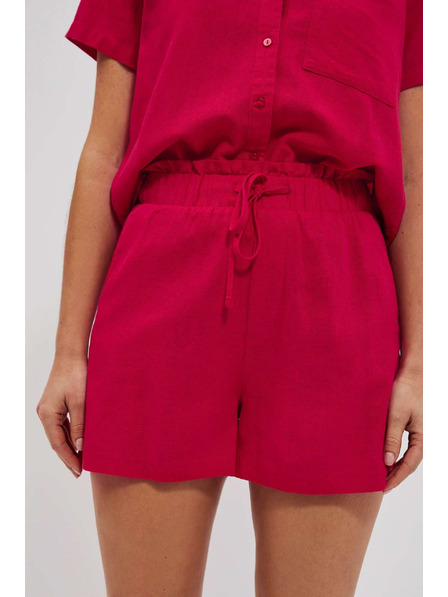 Moodo Jahodové ľanené šortky Moodo