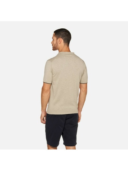 Geox Béžové pánske polo tričko Geox Knit