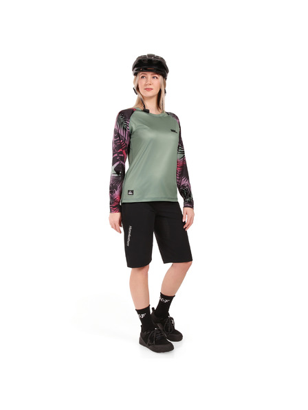 Horsefeathers Cyklističký dres Deco LS - iceberg green/hawaii