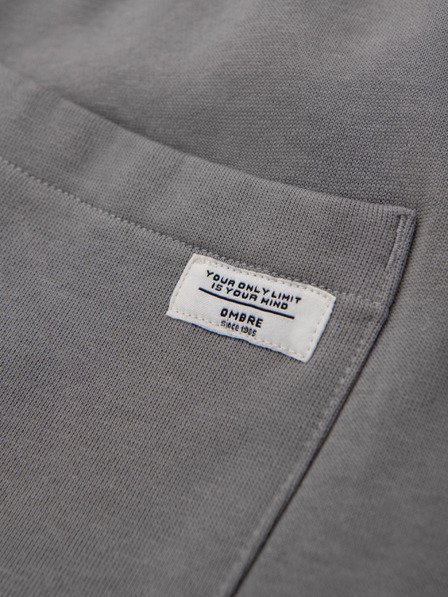 Ombre Clothing Šedé pánske tepláky Ombre Clothing